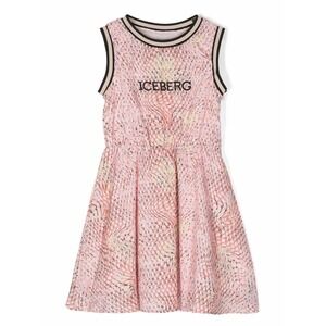 Iceberg Kids Snakeskin Sleeveless Dress Sz Girls 10/11Y in Pink, Lined